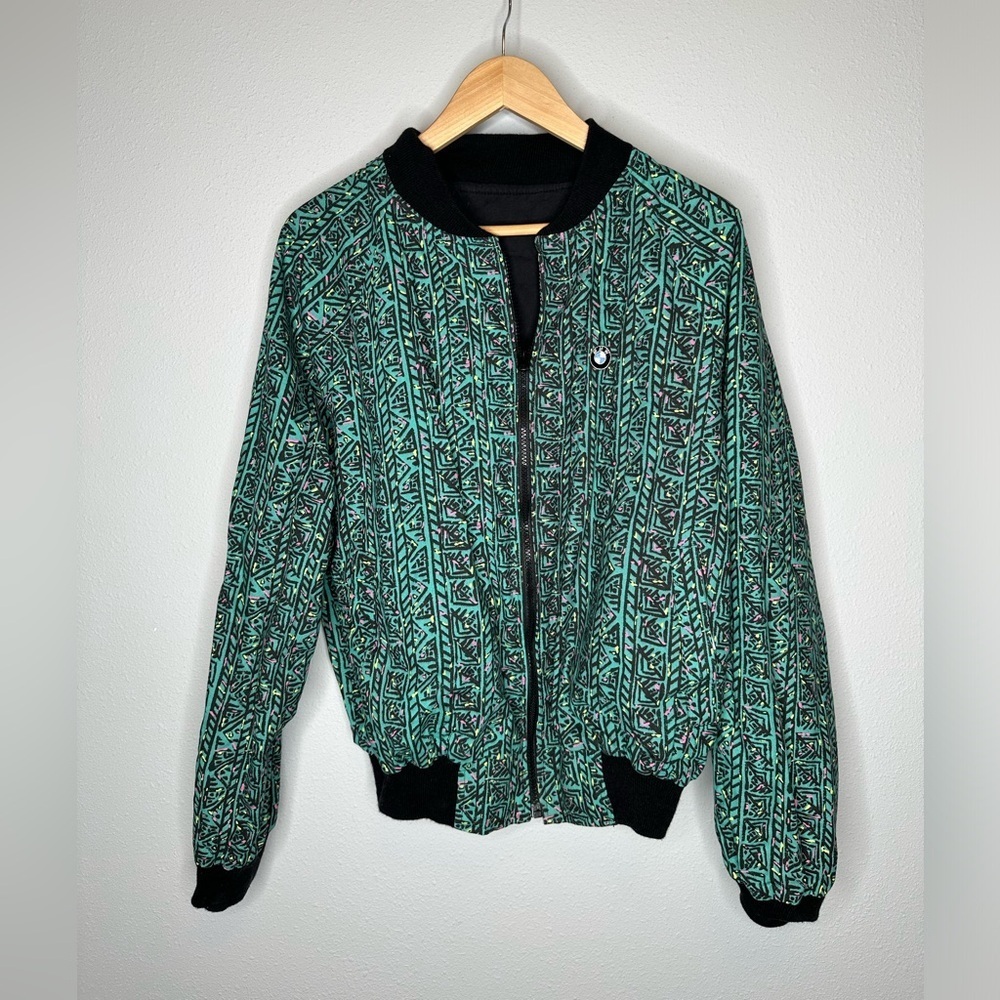 Vintage BMW jacket men’s medium two sided reversible retro side and solid side